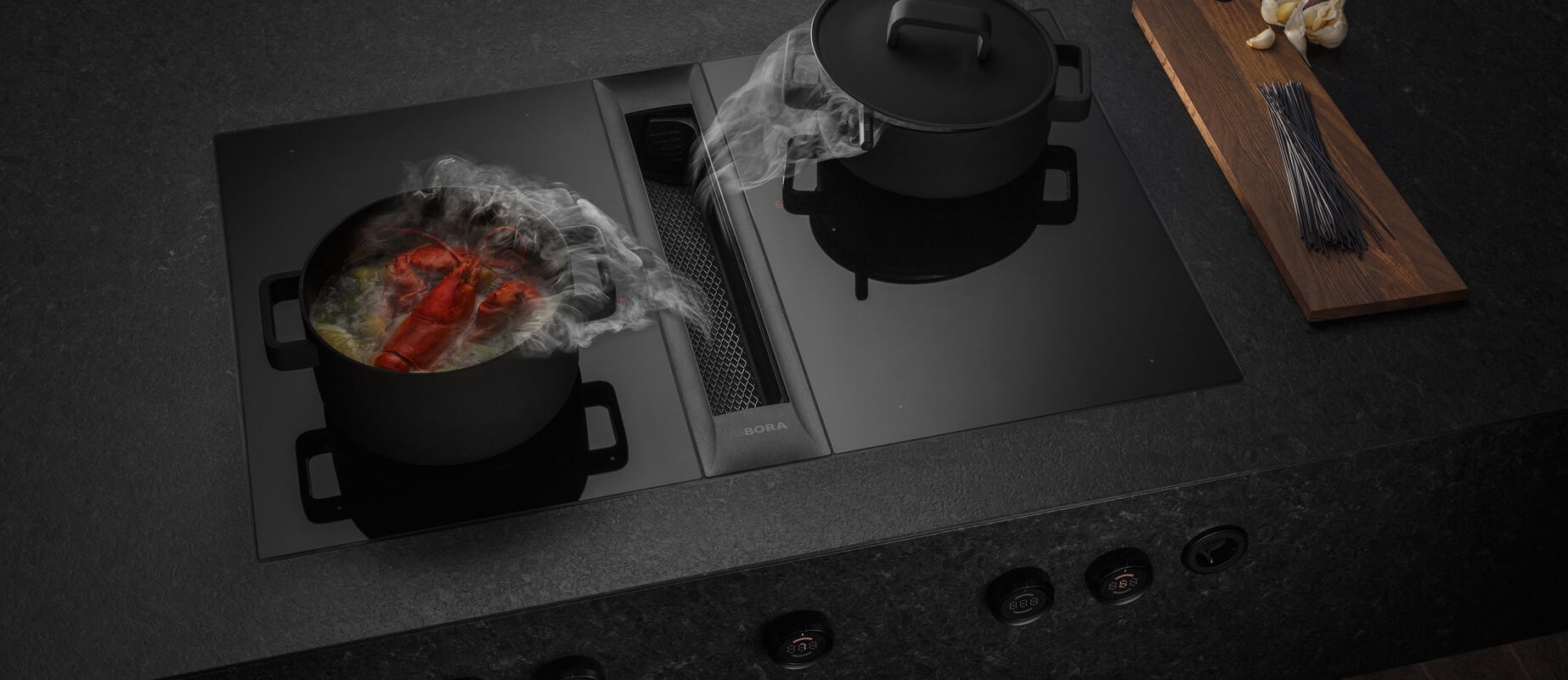 Bora zwarte kookplaat