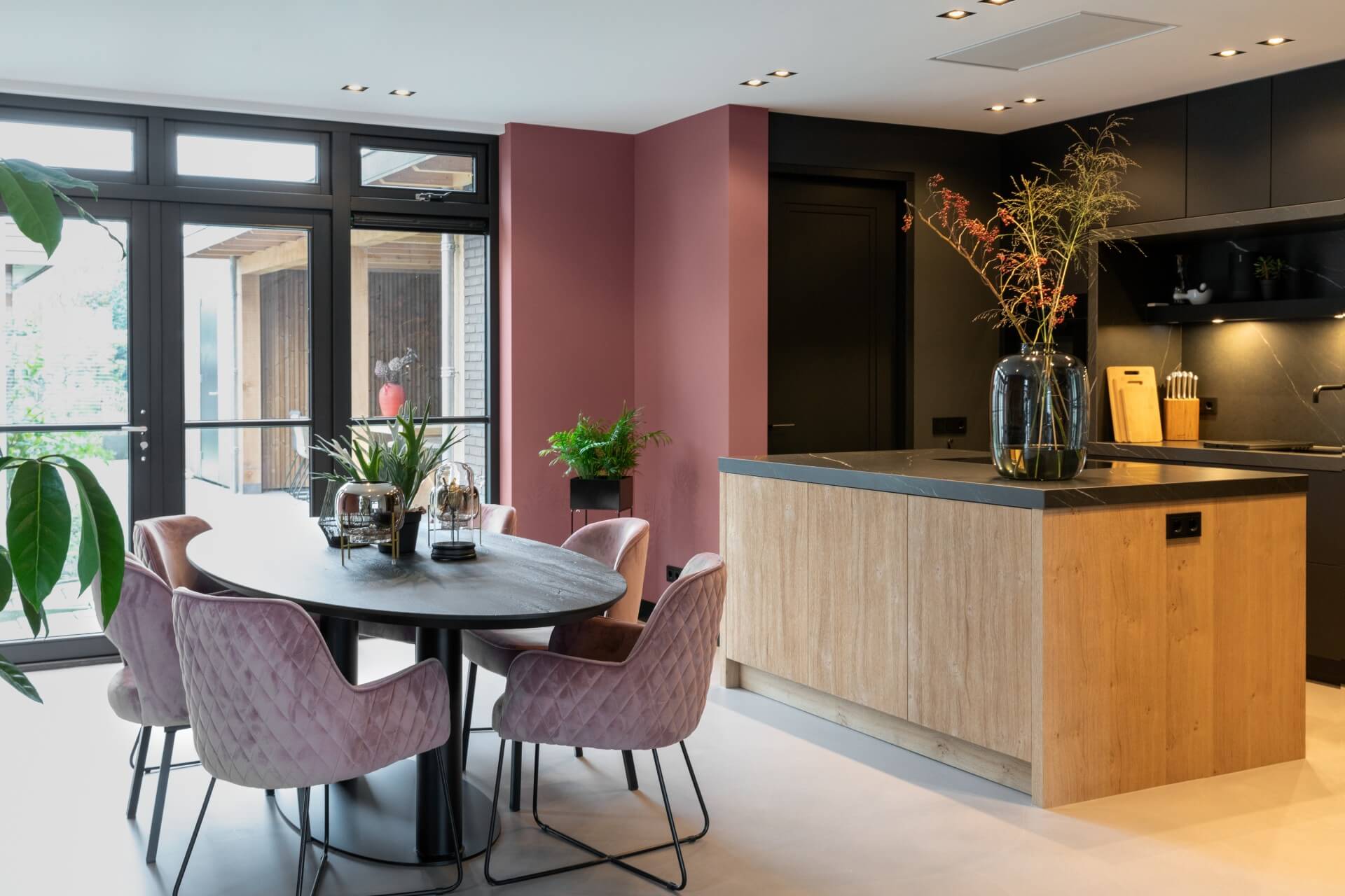 Moderne zwarte fenix keuken 012