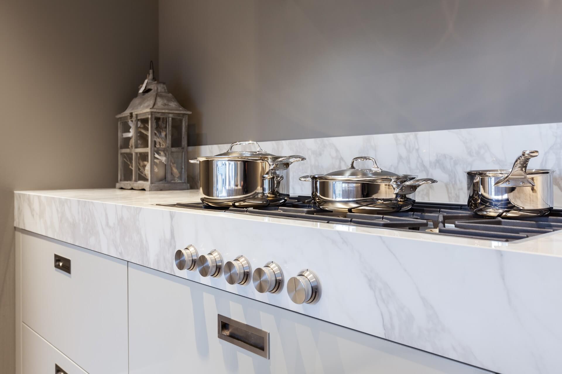 Robuust marmeren keuken gaggenau apparatuur