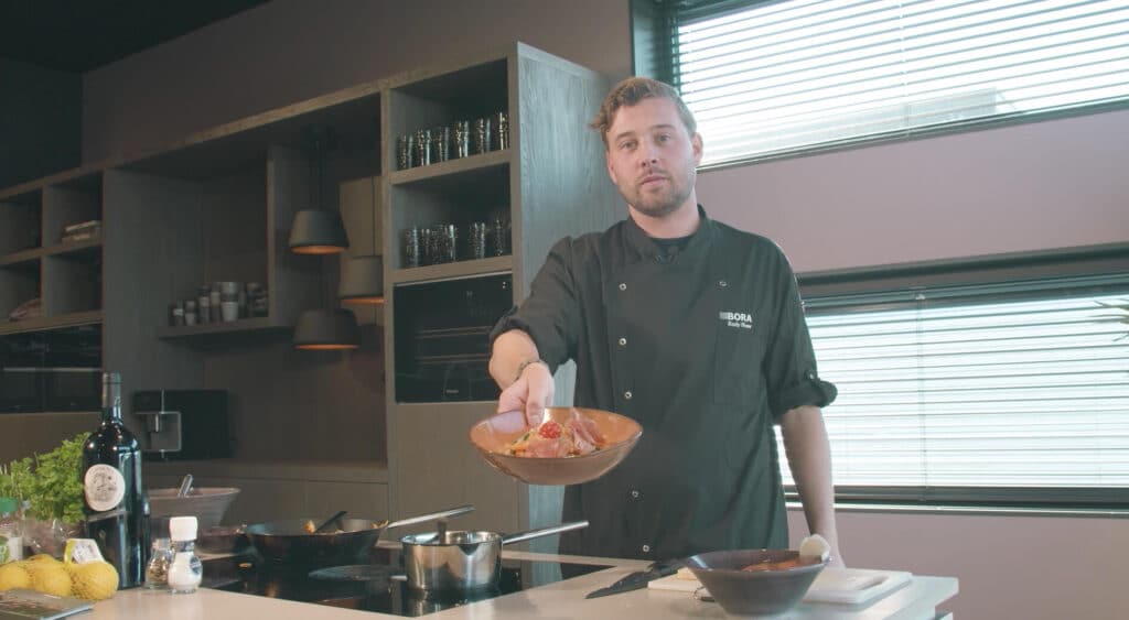 recept van de maand zoeteaardappelpasta a la carbonara