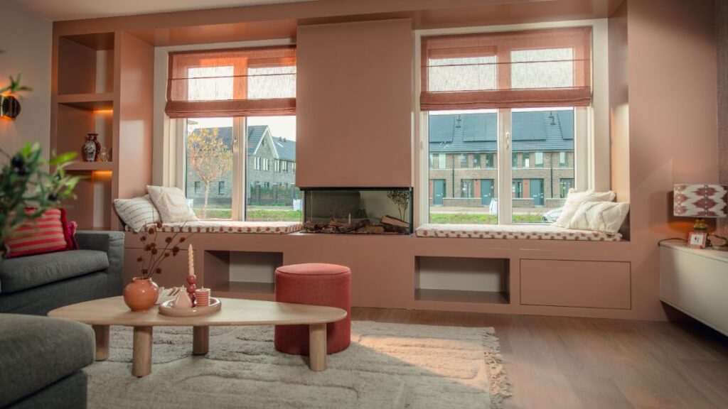 Warmroze leefkeuken met een vleugje Japandi Warmroze leefkeuken met een vleugje Japandi