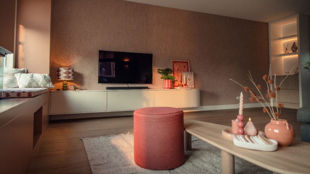 Warmroze leefkeuken met een vleugje Japandi7 Warmroze leefkeuken met een vleugje Japandi7